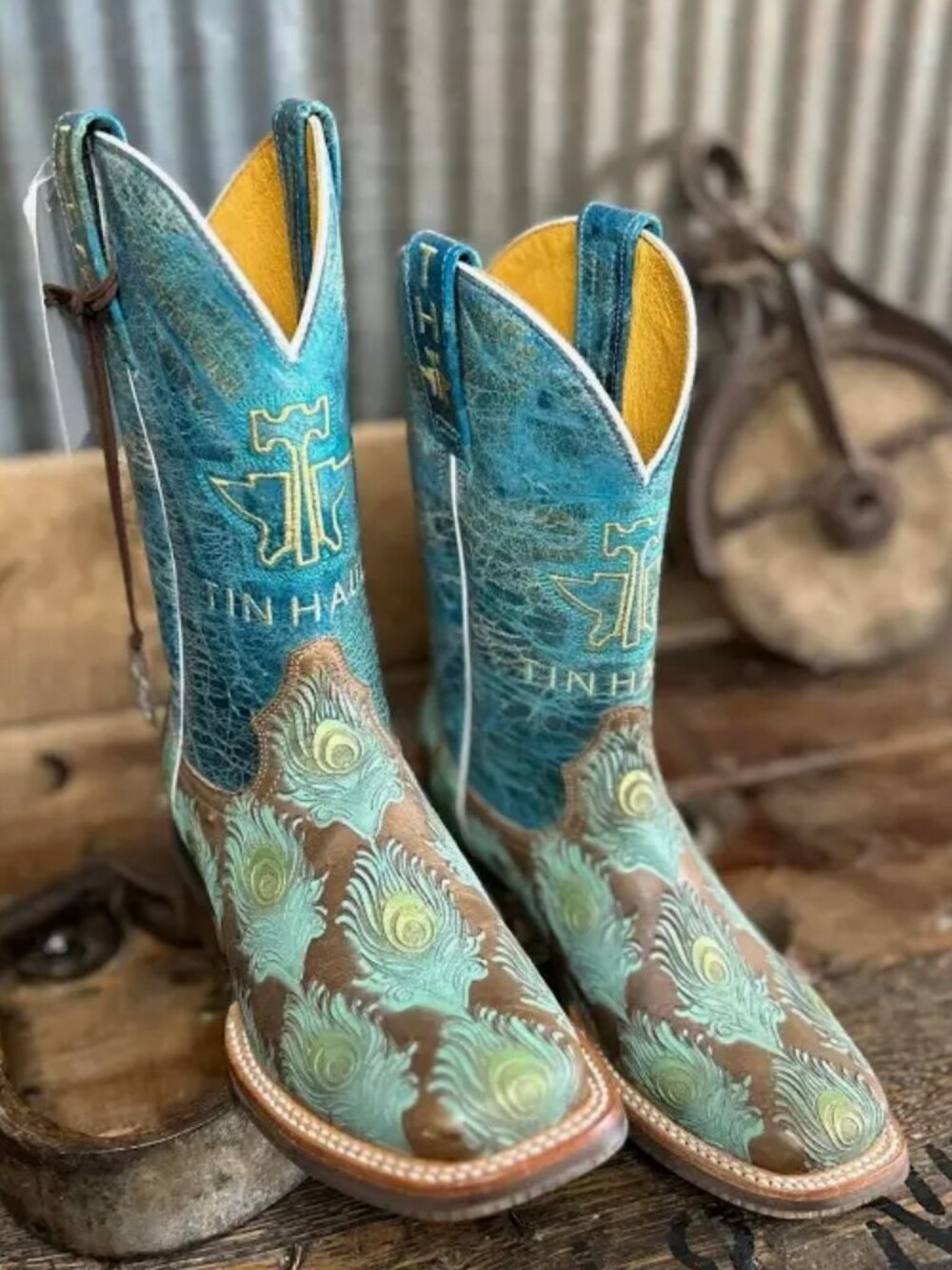 Tin Haul Women's Feather Plume Boots